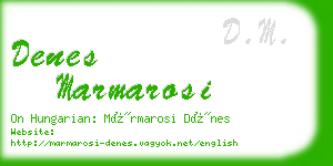 denes marmarosi business card